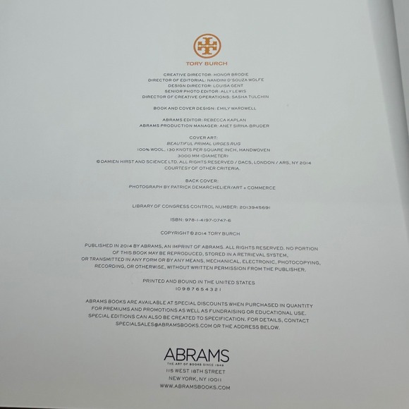 Tory Burch In Color Hardcover Book Fashion Lifestyle Photography 2014 READ - Picture 5 of 8